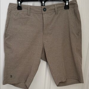 Linksoul Men's Classic Tan Flat Front Shorts, Size 30